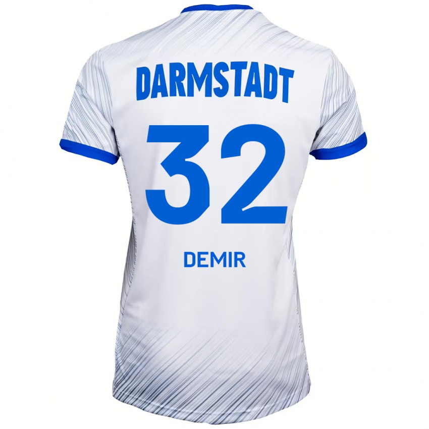 Kinder Lean Demir #32 Weiß Blau Auswärtstrikot Trikot 2024/25 T-Shirt Österreich