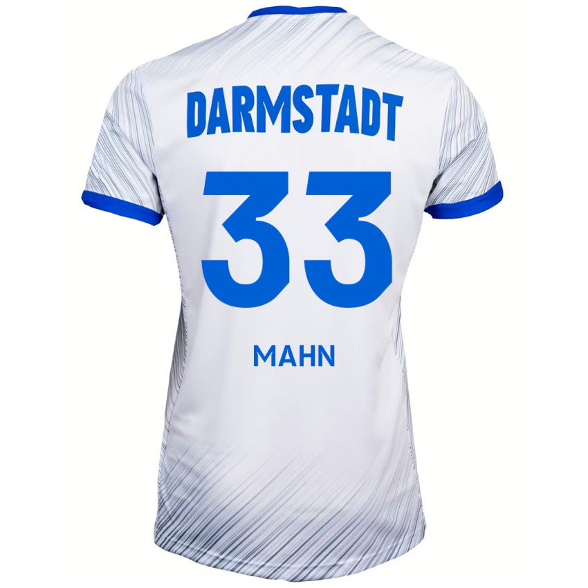 Kinder Jeremy Mahn #33 Weiß Blau Auswärtstrikot Trikot 2024/25 T-Shirt Österreich