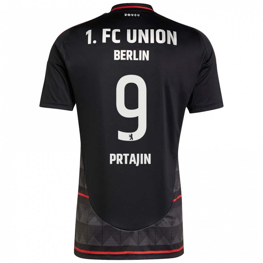 Kinder Ivan Prtajin #9 Schwarz Auswärtstrikot Trikot 2024/25 T-Shirt Österreich