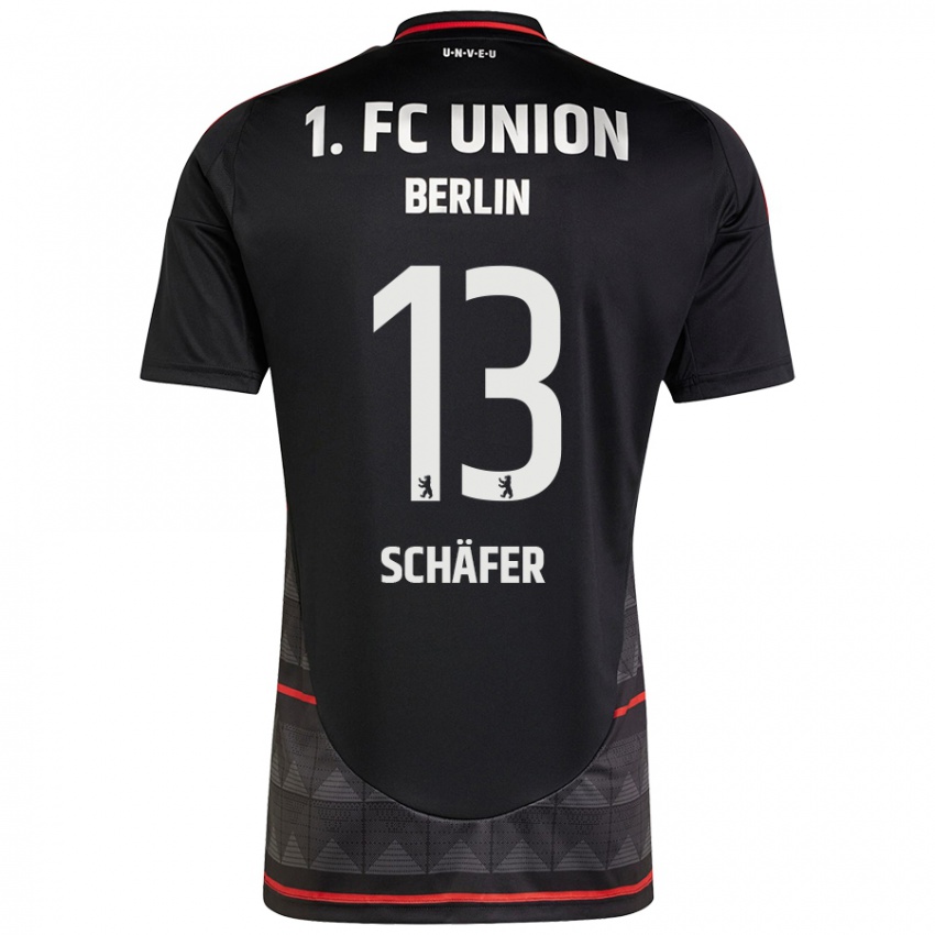 Kinder András Schäfer #13 Schwarz Auswärtstrikot Trikot 2024/25 T-Shirt Österreich