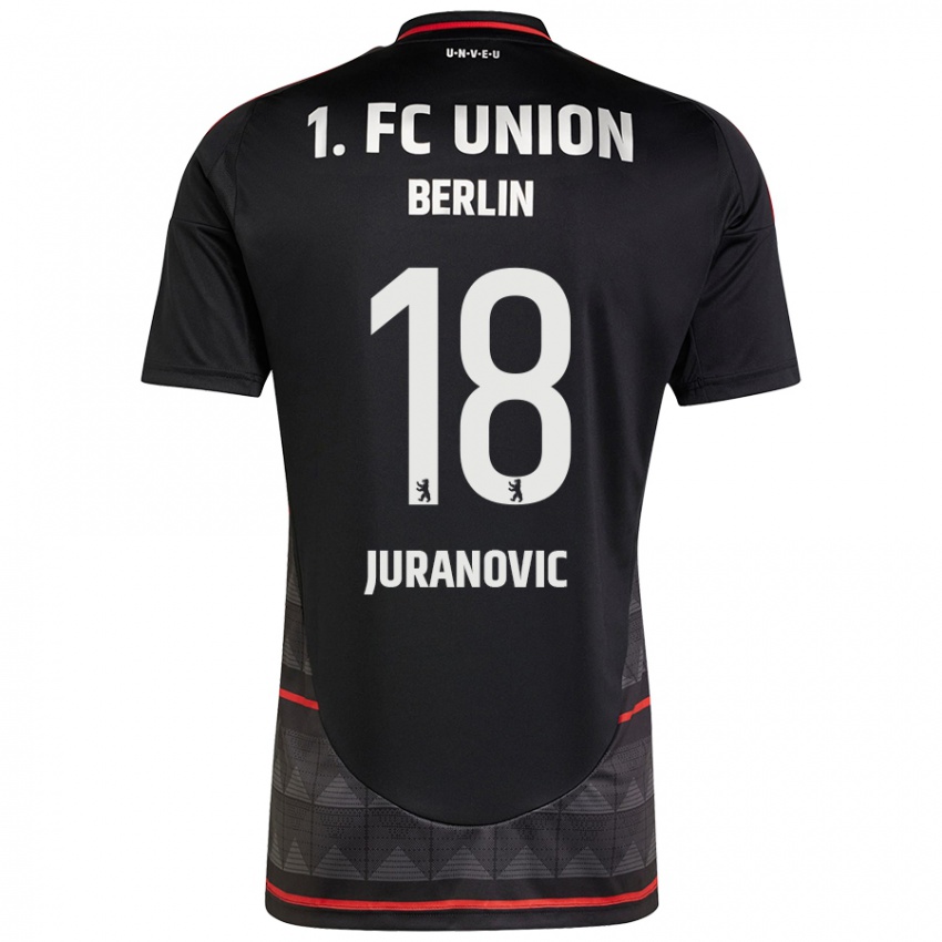 Kinder Josip Juranovic #18 Schwarz Auswärtstrikot Trikot 2024/25 T-Shirt Österreich