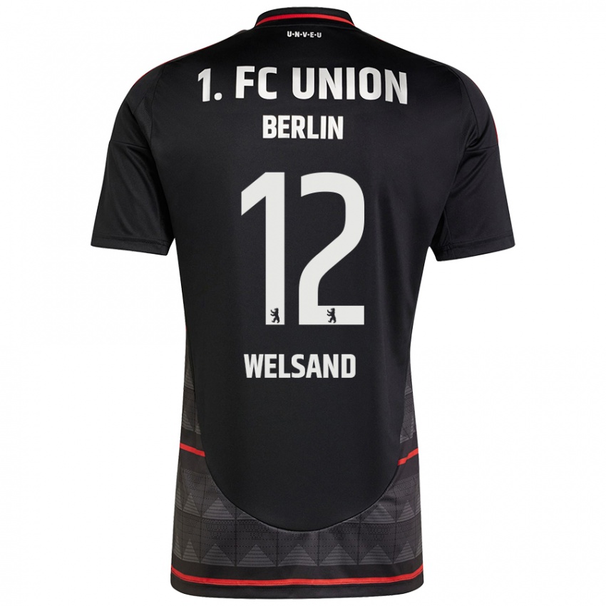 Kinder Oskar Welsand #12 Schwarz Auswärtstrikot Trikot 2024/25 T-Shirt Österreich