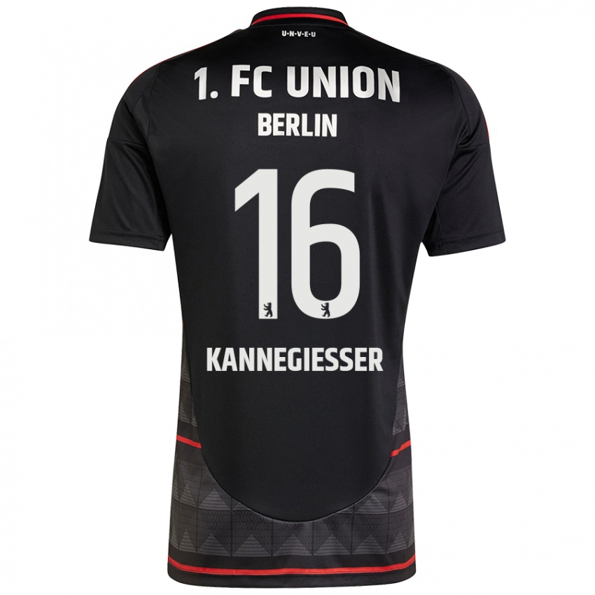 Kinder Tom Kannegießer #16 Schwarz Auswärtstrikot Trikot 2024/25 T-Shirt Österreich