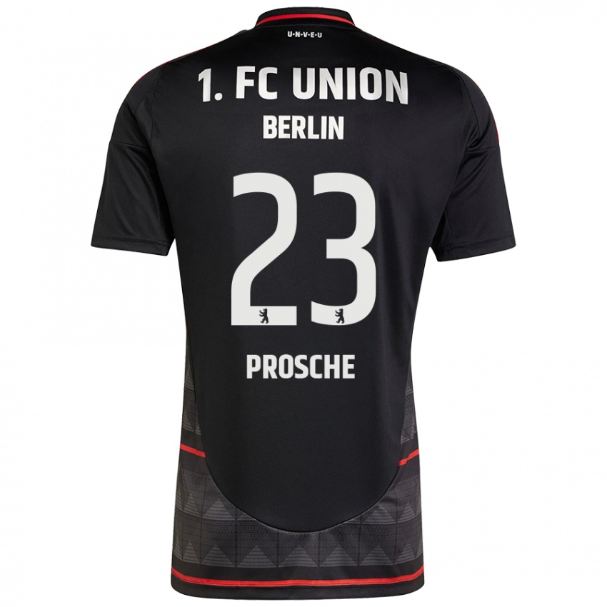 Kinder Leon Prosche #23 Schwarz Auswärtstrikot Trikot 2024/25 T-Shirt Österreich