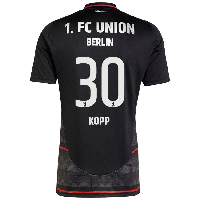 Kinder Marvin Kopp #30 Schwarz Auswärtstrikot Trikot 2024/25 T-Shirt Österreich