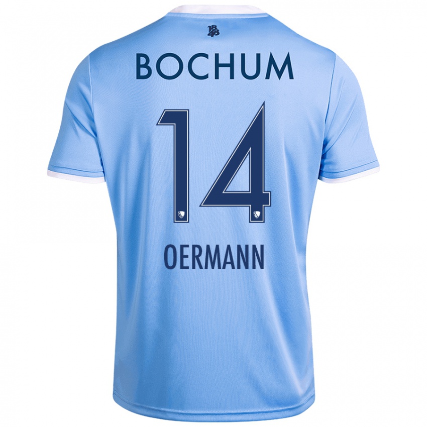 Kinder Tim Oermann #14 Himmelblau Auswärtstrikot Trikot 2024/25 T-Shirt Österreich