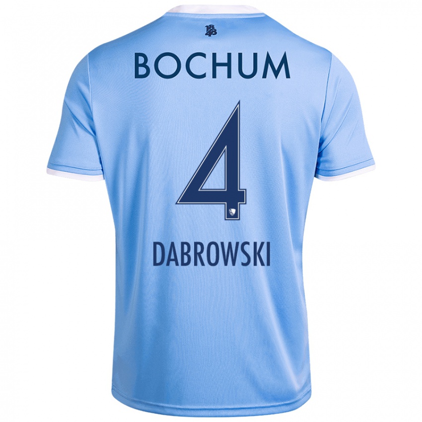 Kinder Luc Dabrowski #4 Himmelblau Auswärtstrikot Trikot 2024/25 T-Shirt Österreich