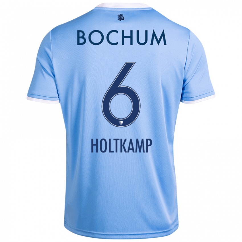 Kinder Lars Holtkamp #6 Himmelblau Auswärtstrikot Trikot 2024/25 T-Shirt Österreich