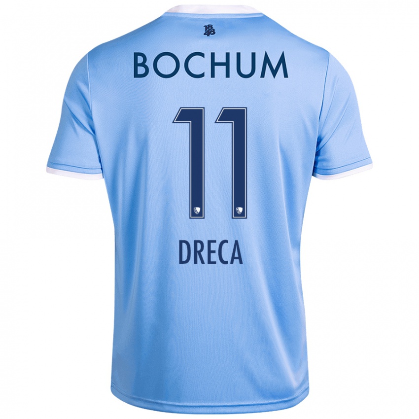 Kinder Benjamin Dreca #11 Himmelblau Auswärtstrikot Trikot 2024/25 T-Shirt Österreich