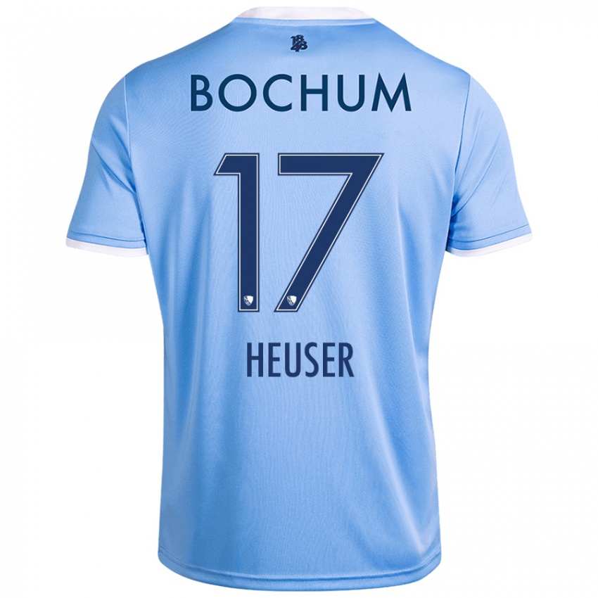 Kinder Ben Heuser #17 Himmelblau Auswärtstrikot Trikot 2024/25 T-Shirt Österreich