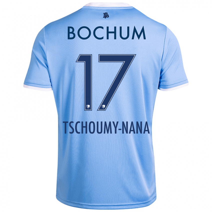 Kinder Daryl Tschoumy-Nana #17 Himmelblau Auswärtstrikot Trikot 2024/25 T-Shirt Österreich