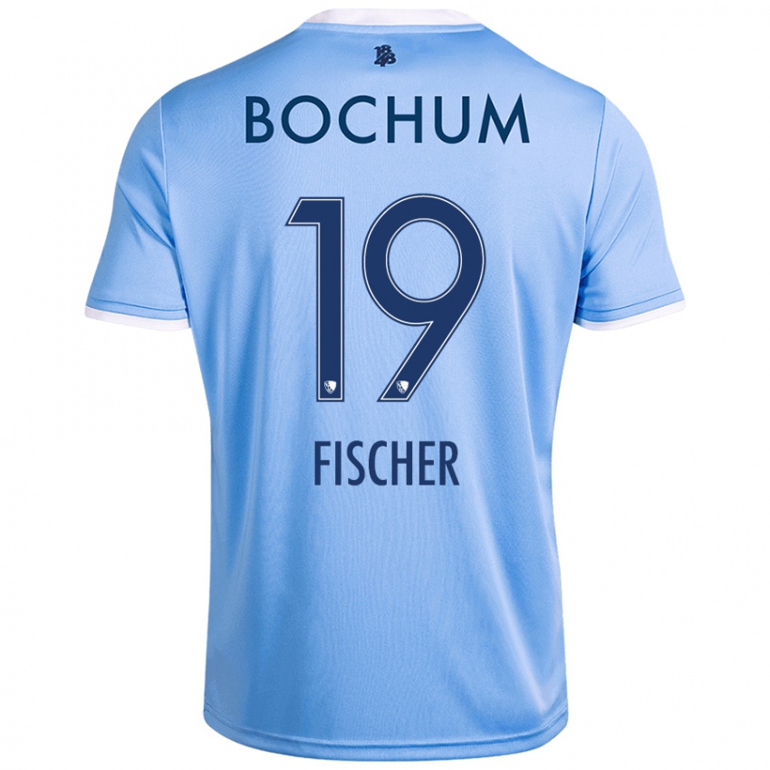 Kinder Desmond Fischer #19 Himmelblau Auswärtstrikot Trikot 2024/25 T-Shirt Österreich