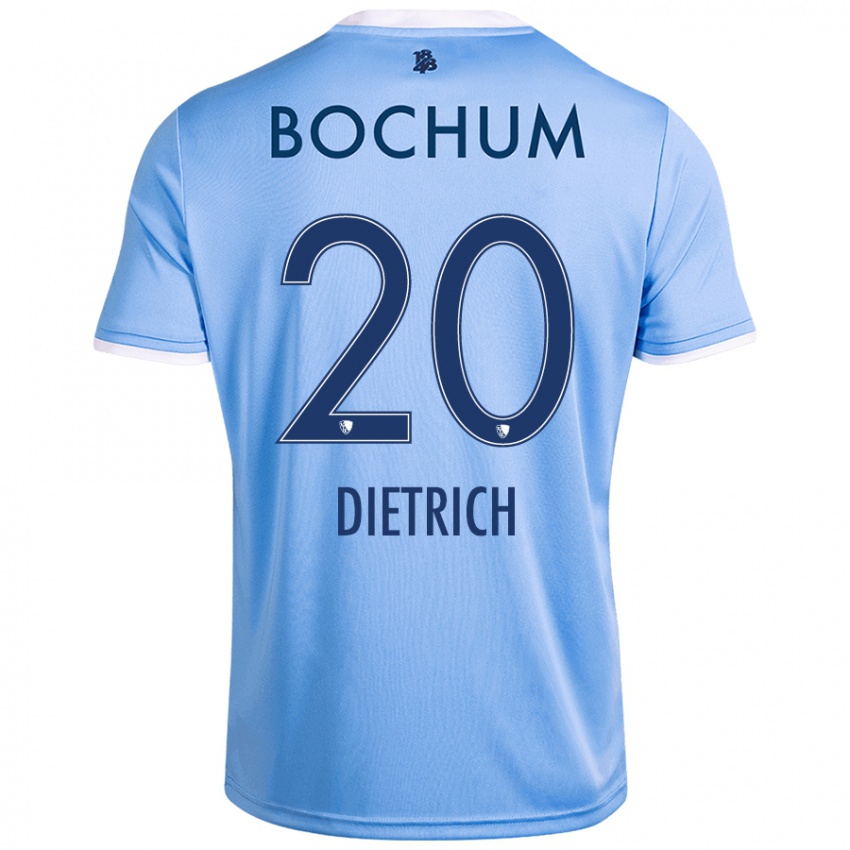 Kinder Sam Dietrich #20 Himmelblau Auswärtstrikot Trikot 2024/25 T-Shirt Österreich