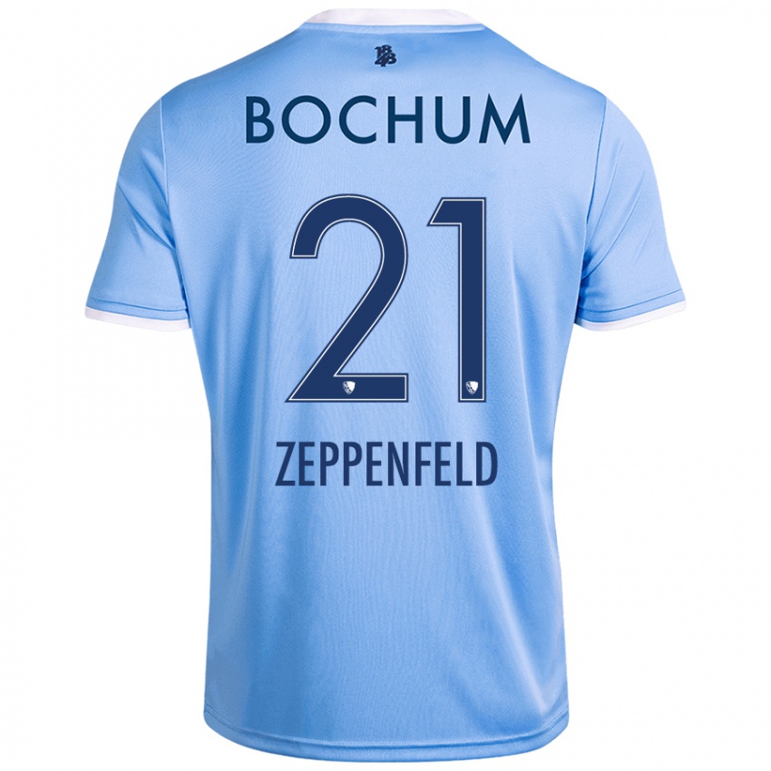 Kinder Paul Zeppenfeld #21 Himmelblau Auswärtstrikot Trikot 2024/25 T-Shirt Österreich