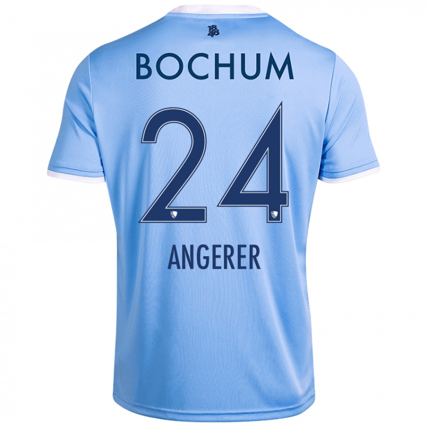 Kinder Alina Angerer #24 Himmelblau Auswärtstrikot Trikot 2024/25 T-Shirt Österreich