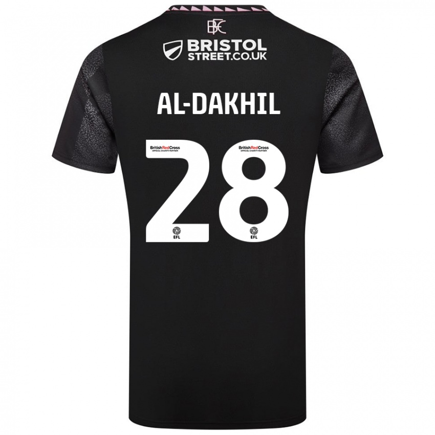 Kinder Ameen Al-Dakhil #28 Schwarz Auswärtstrikot Trikot 2024/25 T-Shirt Österreich