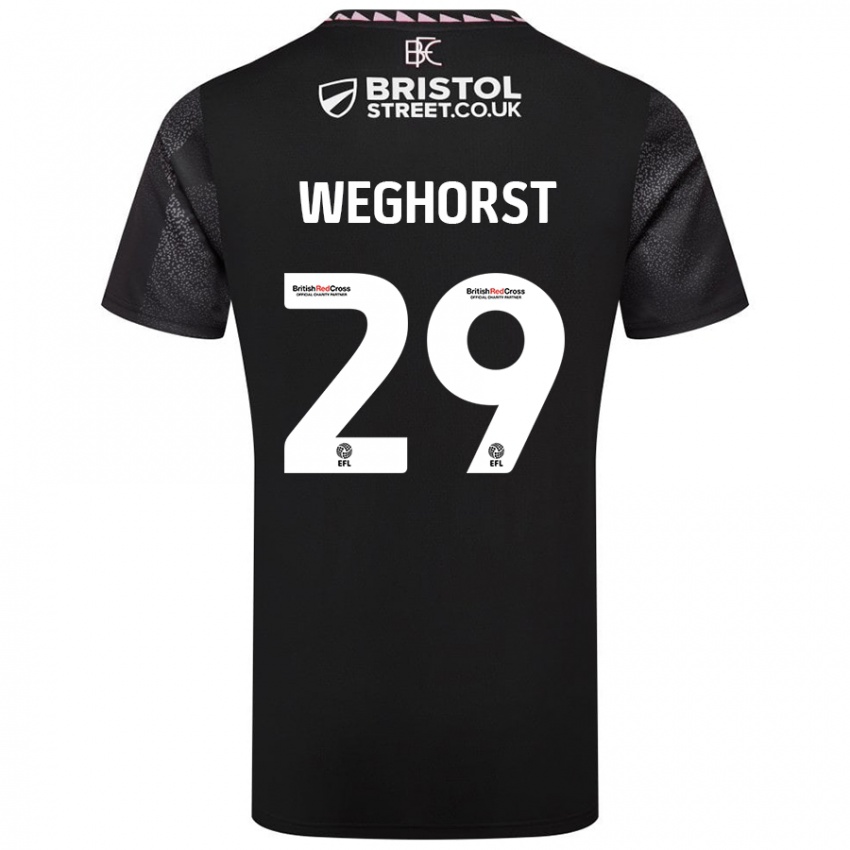 Kinder Wout Weghorst #29 Schwarz Auswärtstrikot Trikot 2024/25 T-Shirt Österreich