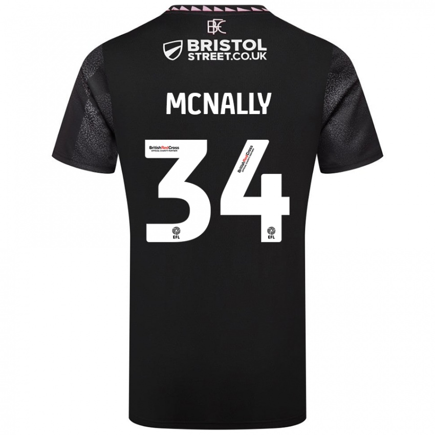 Kinder Luke Mcnally #34 Schwarz Auswärtstrikot Trikot 2024/25 T-Shirt Österreich