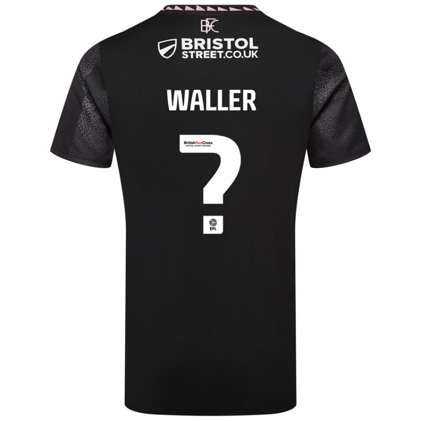 Kinder Sam Waller #0 Schwarz Auswärtstrikot Trikot 2024/25 T-Shirt Österreich