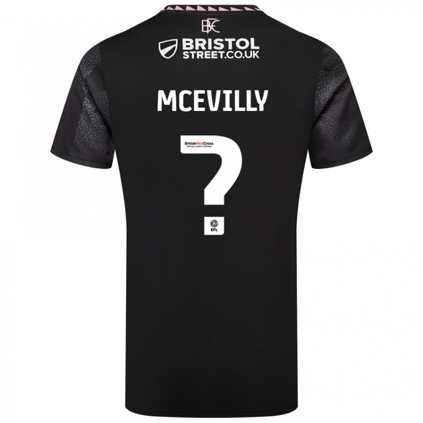 Kinder Jack Mcevilly #0 Schwarz Auswärtstrikot Trikot 2024/25 T-Shirt Österreich