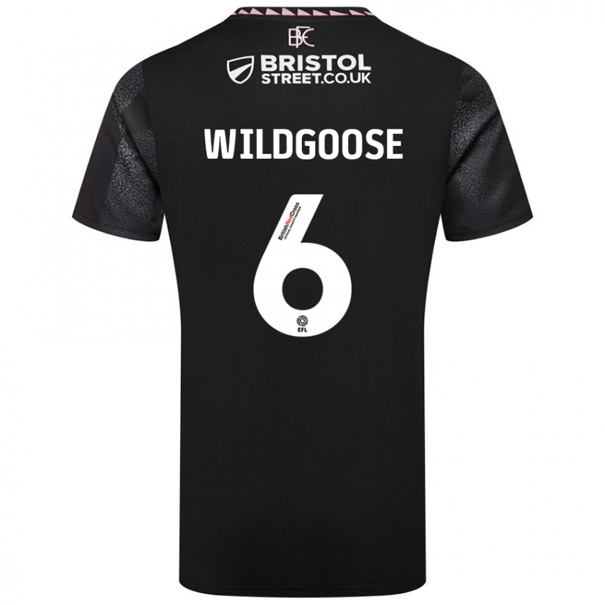 Kinder Mikayla Wildgoose #6 Schwarz Auswärtstrikot Trikot 2024/25 T-Shirt Österreich