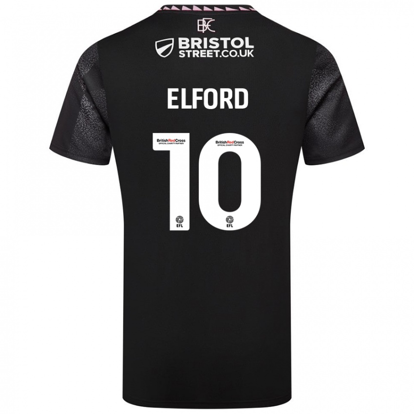 Kinder Laura Elford #10 Schwarz Auswärtstrikot Trikot 2024/25 T-Shirt Österreich