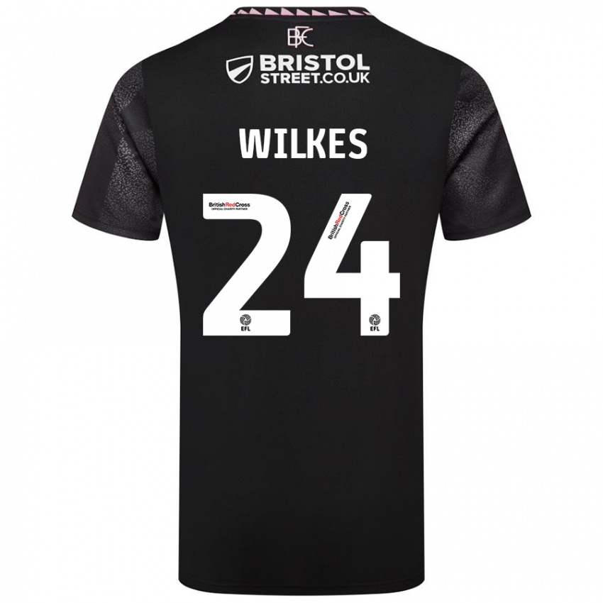 Kinder Tilly Wilkes #24 Schwarz Auswärtstrikot Trikot 2024/25 T-Shirt Österreich