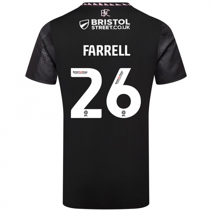 Kinder Lucy Farrell #26 Schwarz Auswärtstrikot Trikot 2024/25 T-Shirt Österreich