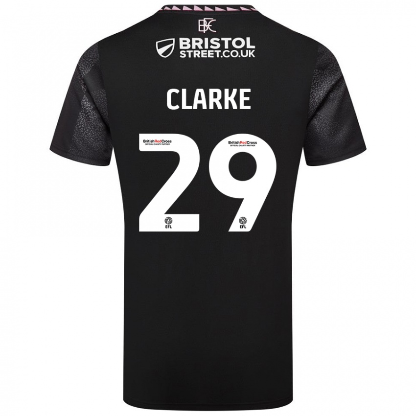 Kinder Abby Clarke #29 Schwarz Auswärtstrikot Trikot 2024/25 T-Shirt Österreich