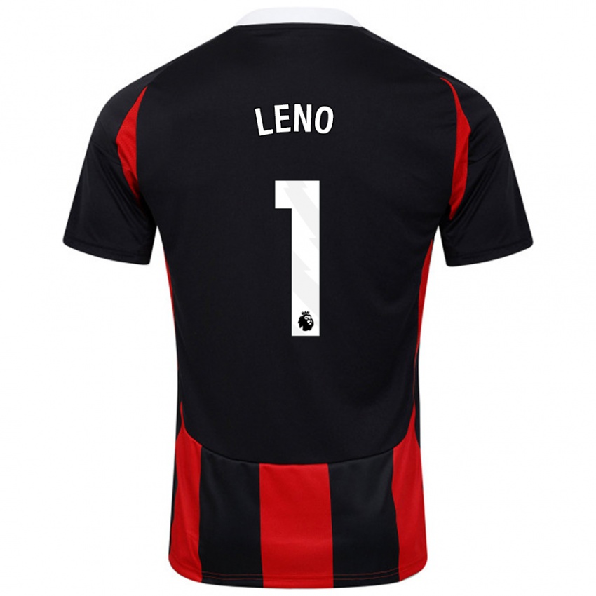 Kinder Bernd Leno #1 Schwarz Rot Auswärtstrikot Trikot 2024/25 T-Shirt Österreich