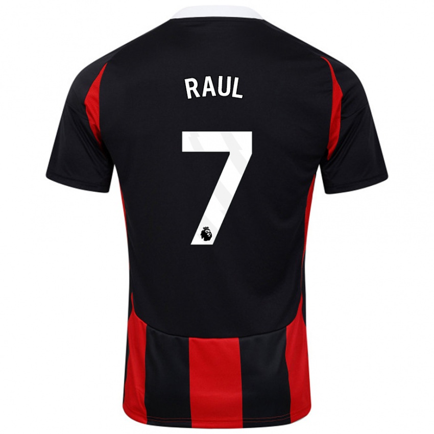 Kinder Raúl Jiménez #7 Schwarz Rot Auswärtstrikot Trikot 2024/25 T-Shirt Österreich