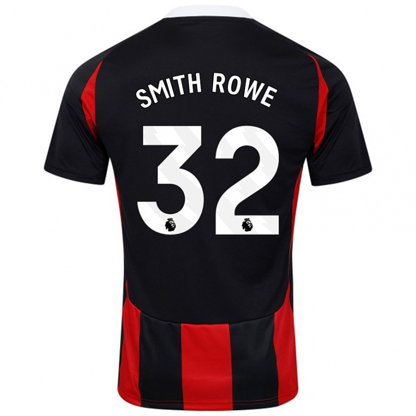 Kinder Emile Smith Rowe #32 Schwarz Rot Auswärtstrikot Trikot 2024/25 T-Shirt Österreich