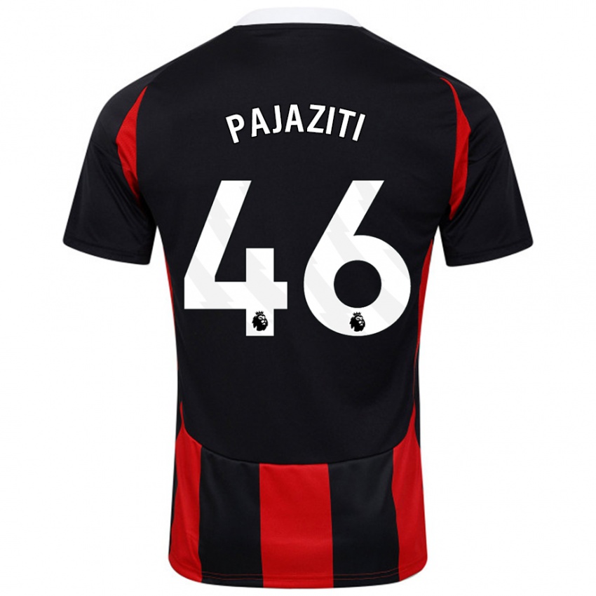 Kinder Adrion Pajaziti #46 Schwarz Rot Auswärtstrikot Trikot 2024/25 T-Shirt Österreich