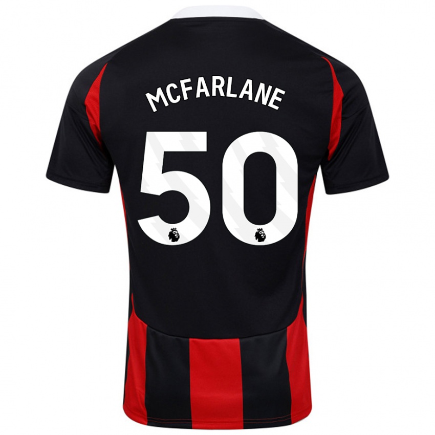 Kinder Callum Mcfarlane #50 Schwarz Rot Auswärtstrikot Trikot 2024/25 T-Shirt Österreich