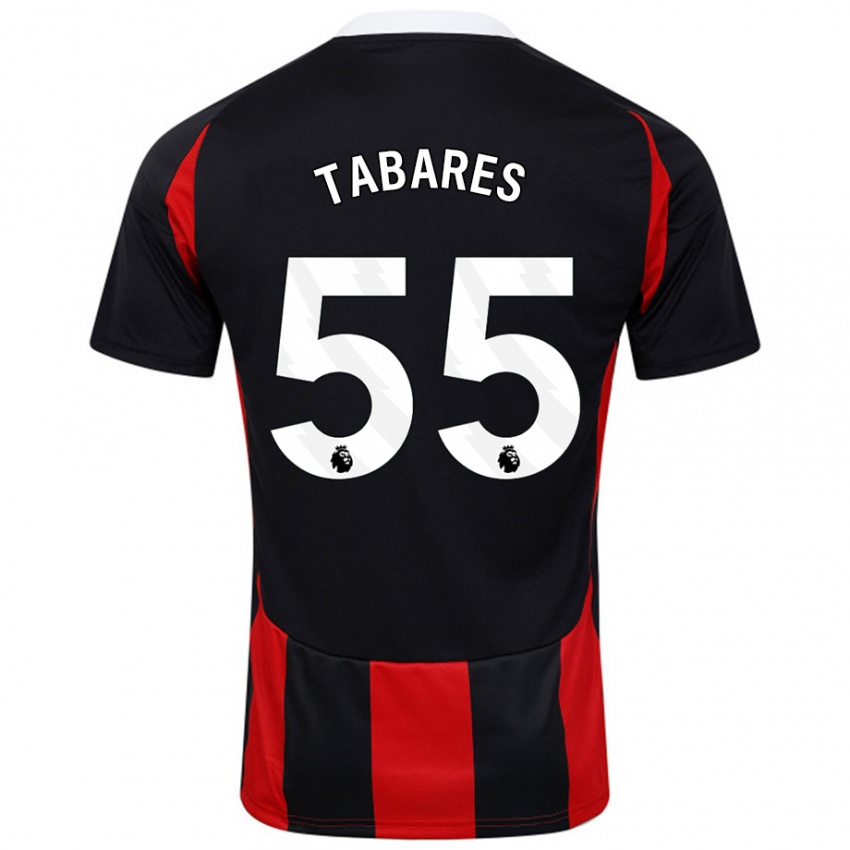 Kinder Samuel Tabares #55 Schwarz Rot Auswärtstrikot Trikot 2024/25 T-Shirt Österreich