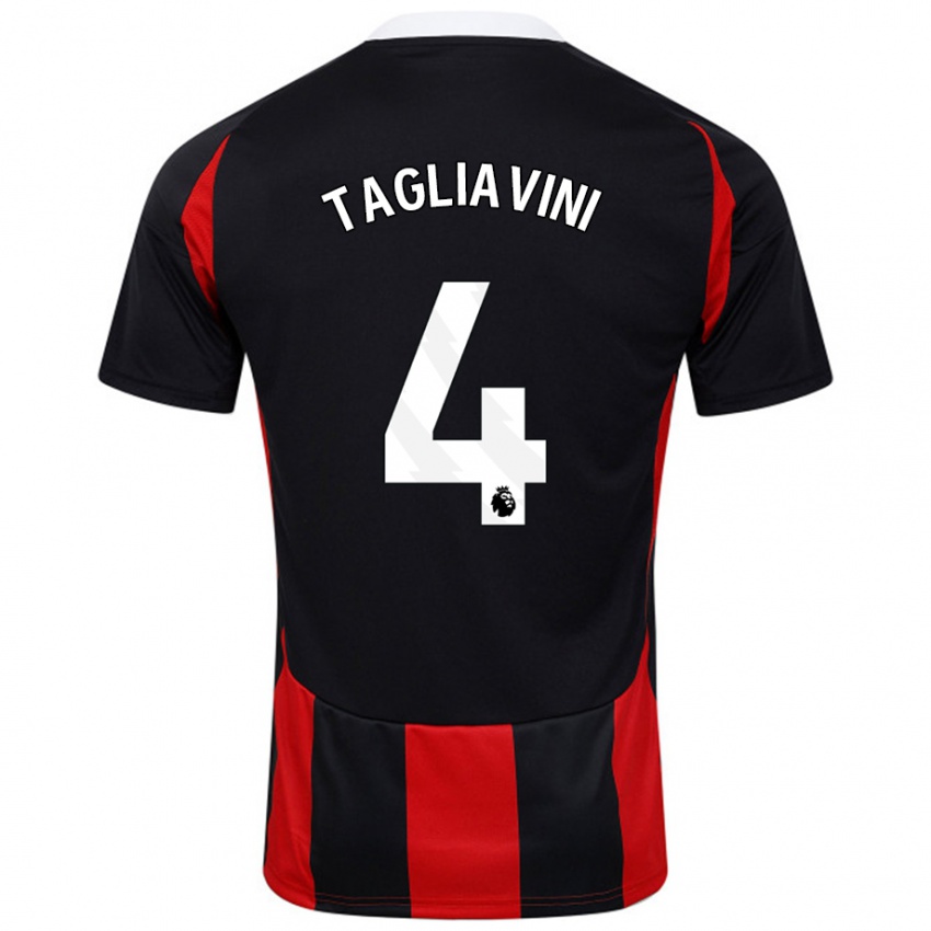 Kinder Ella Tagliavini #4 Schwarz Rot Auswärtstrikot Trikot 2024/25 T-Shirt Österreich