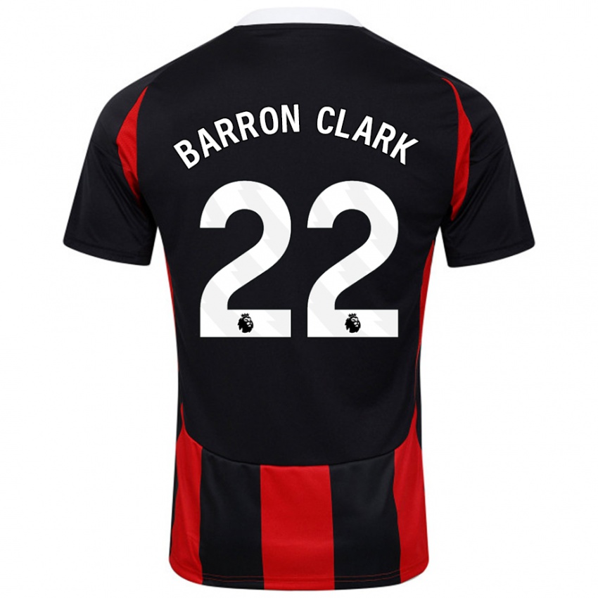 Kinder Betty Barron-Clark #22 Schwarz Rot Auswärtstrikot Trikot 2024/25 T-Shirt Österreich