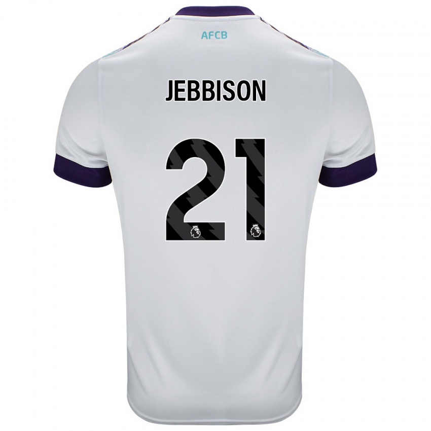 Kinder Daniel Jebbison #21 Weiß Grün Lila Auswärtstrikot Trikot 2024/25 T-Shirt Österreich