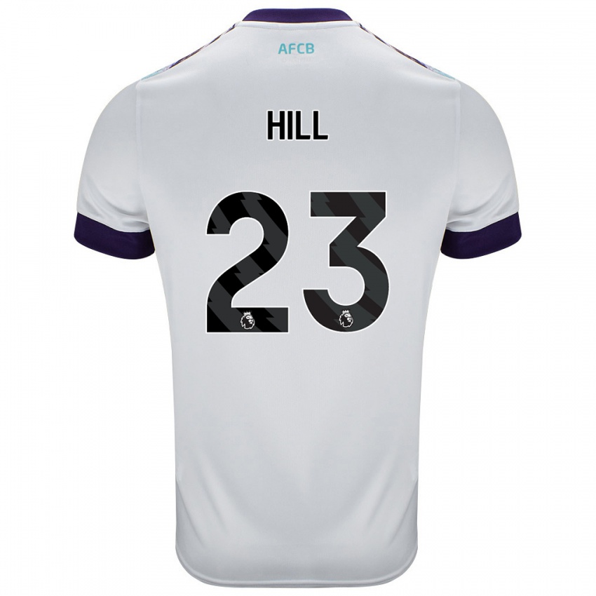 Kinder James Hill #23 Weiß Grün Lila Auswärtstrikot Trikot 2024/25 T-Shirt Österreich