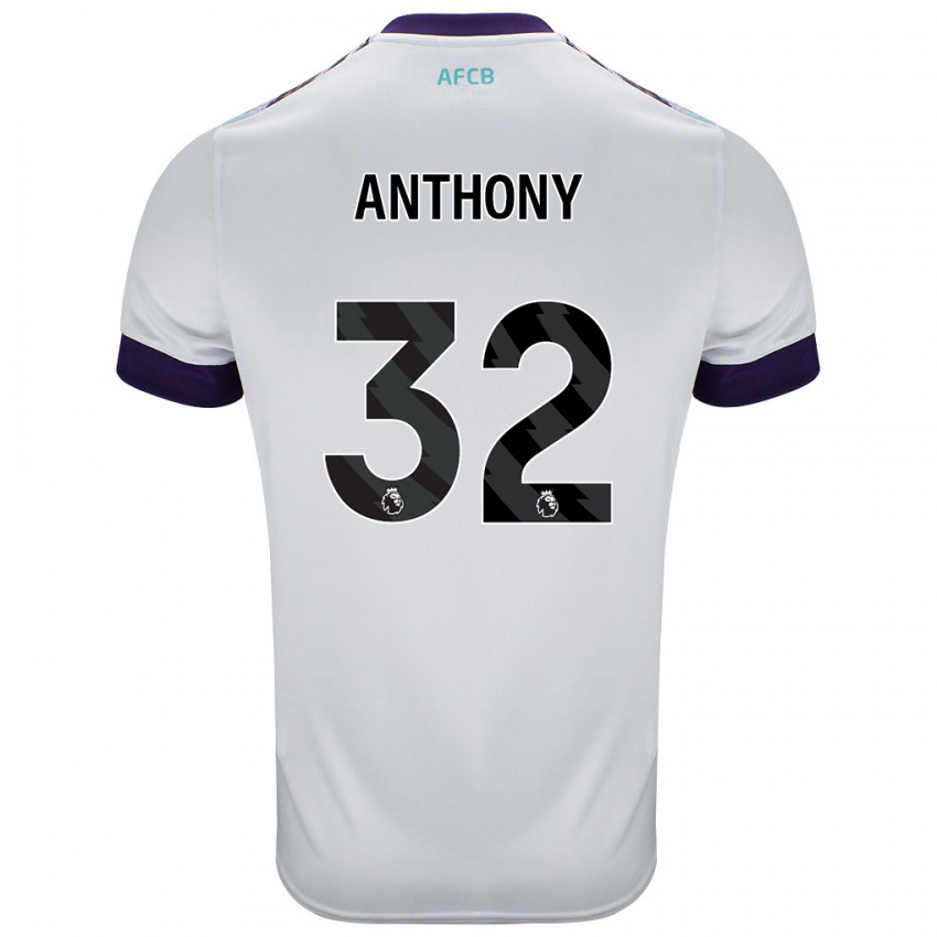 Kinder Jaidon Anthony #32 Weiß Grün Lila Auswärtstrikot Trikot 2024/25 T-Shirt Österreich