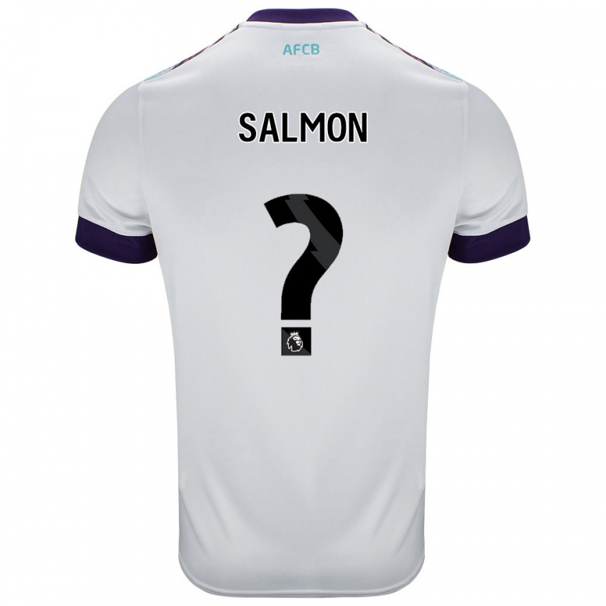 Kinder Josh Salmon #0 Weiß Grün Lila Auswärtstrikot Trikot 2024/25 T-Shirt Österreich