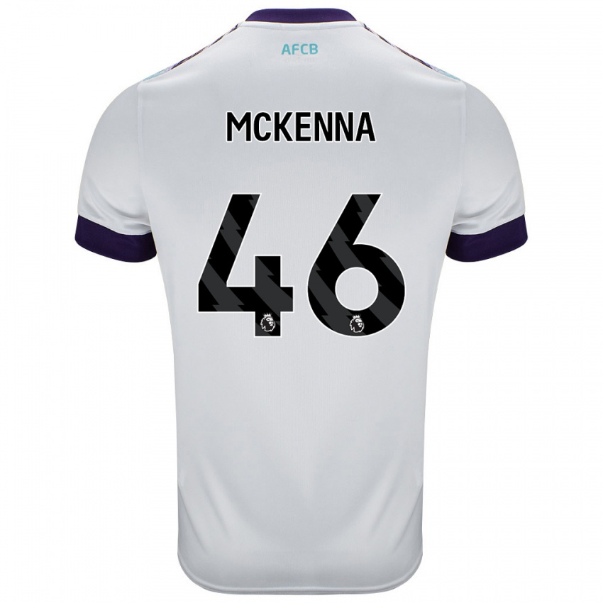 Kinder Callan Mckenna #46 Weiß Grün Lila Auswärtstrikot Trikot 2024/25 T-Shirt Österreich