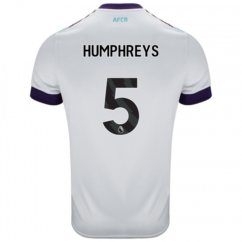 Kinder Holly Humphreys #5 Weiß Grün Lila Auswärtstrikot Trikot 2024/25 T-Shirt Österreich