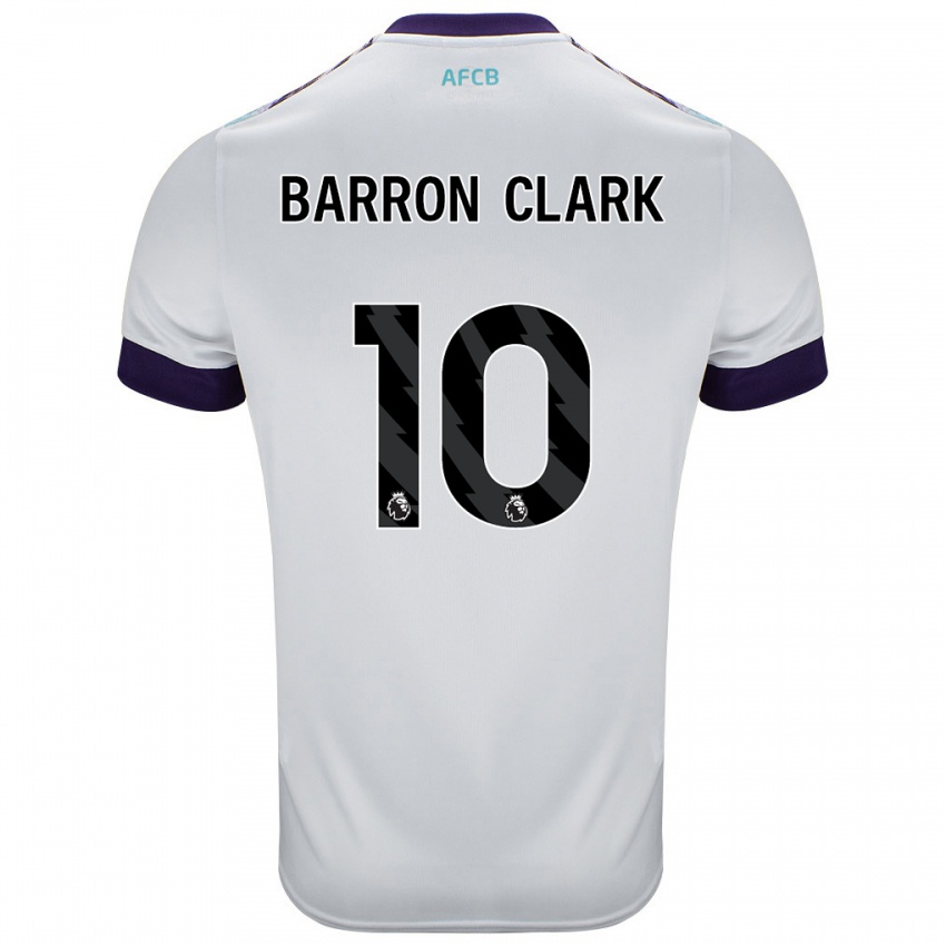 Kinder Molly Barron-Clark #10 Weiß Grün Lila Auswärtstrikot Trikot 2024/25 T-Shirt Österreich