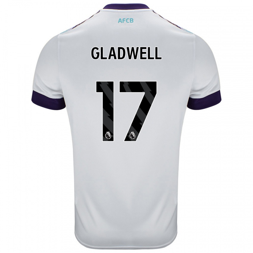 Kinder Molly Gladwell #17 Weiß Grün Lila Auswärtstrikot Trikot 2024/25 T-Shirt Österreich