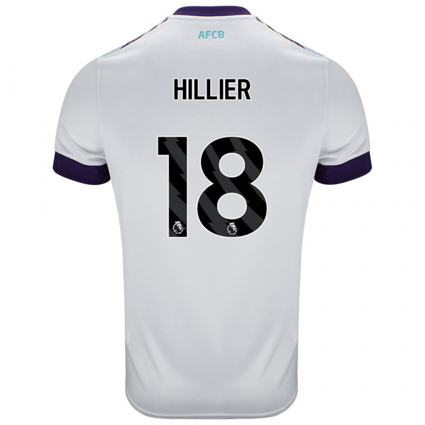 Kinder Gemma Hillier #18 Weiß Grün Lila Auswärtstrikot Trikot 2024/25 T-Shirt Österreich