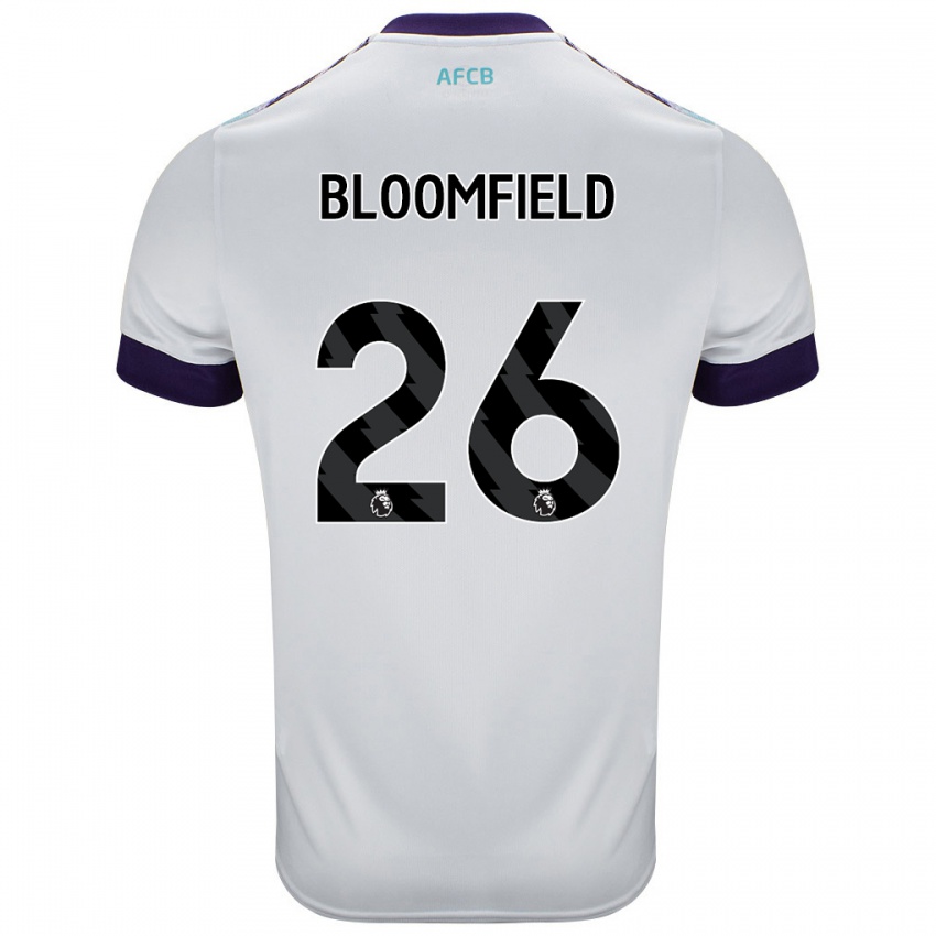 Kinder Erin Bloomfield #26 Weiß Grün Lila Auswärtstrikot Trikot 2024/25 T-Shirt Österreich