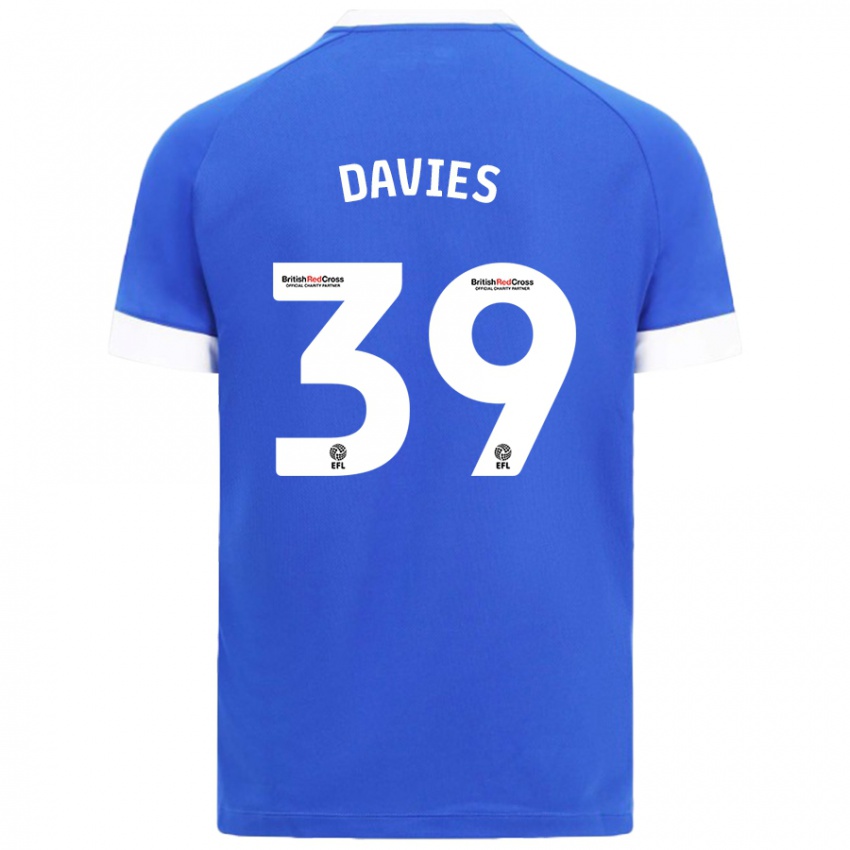 Herren Isaak Davies #39 Himmelblau Heimtrikot Trikot 2024/25 T-Shirt Österreich