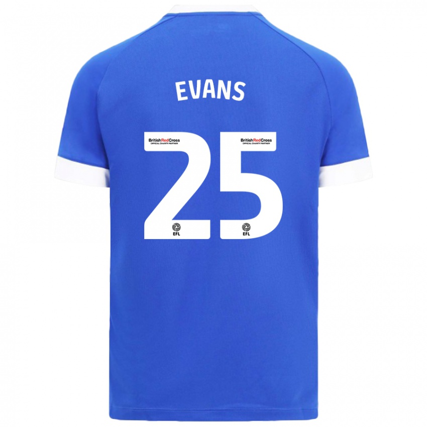 Herren Kieron Evans #25 Himmelblau Heimtrikot Trikot 2024/25 T-Shirt Österreich