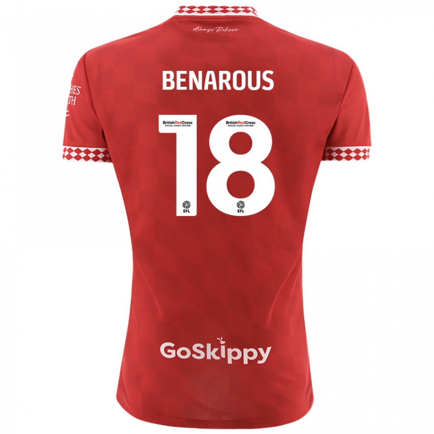 Herren Ayman Benarous #18 Rot Heimtrikot Trikot 2024/25 T-Shirt Österreich